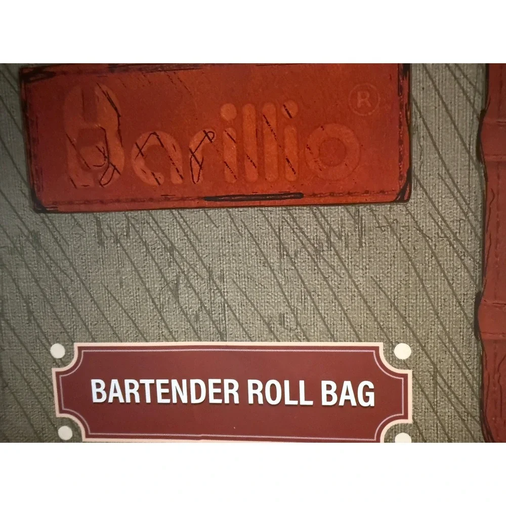 Barillio Bartender Roll Bag Unisex OS Olive Green Waxed Canvas Professional Case